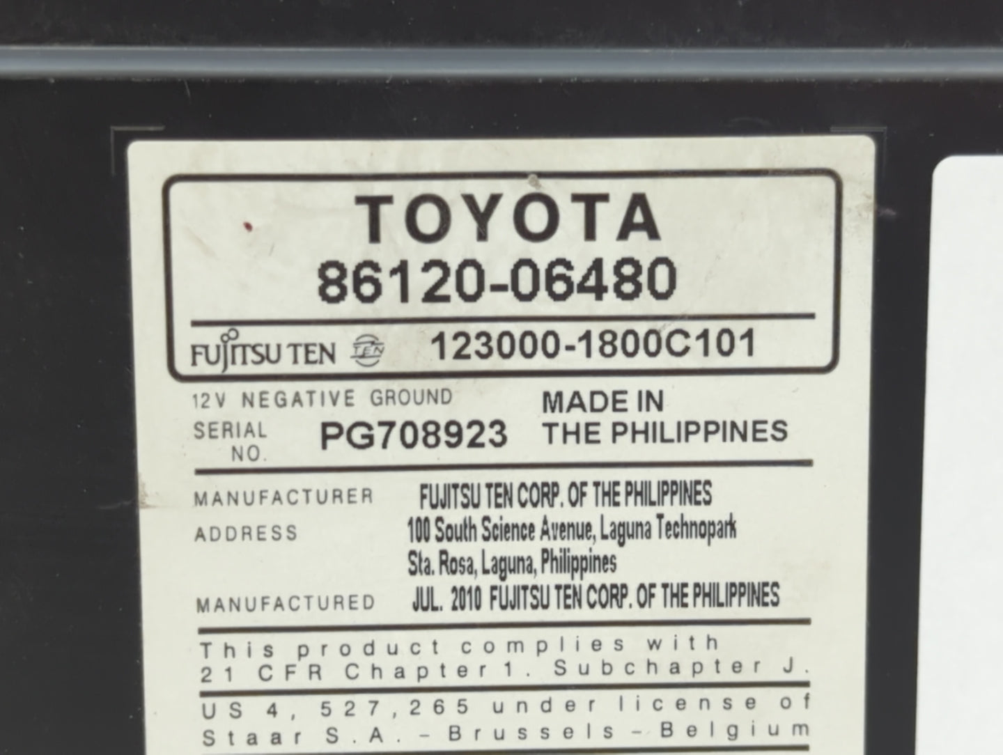 2015-2017 Hyundai Sonata Am Fm Cd Player Radio Receiver - Oemusedautoparts1.com