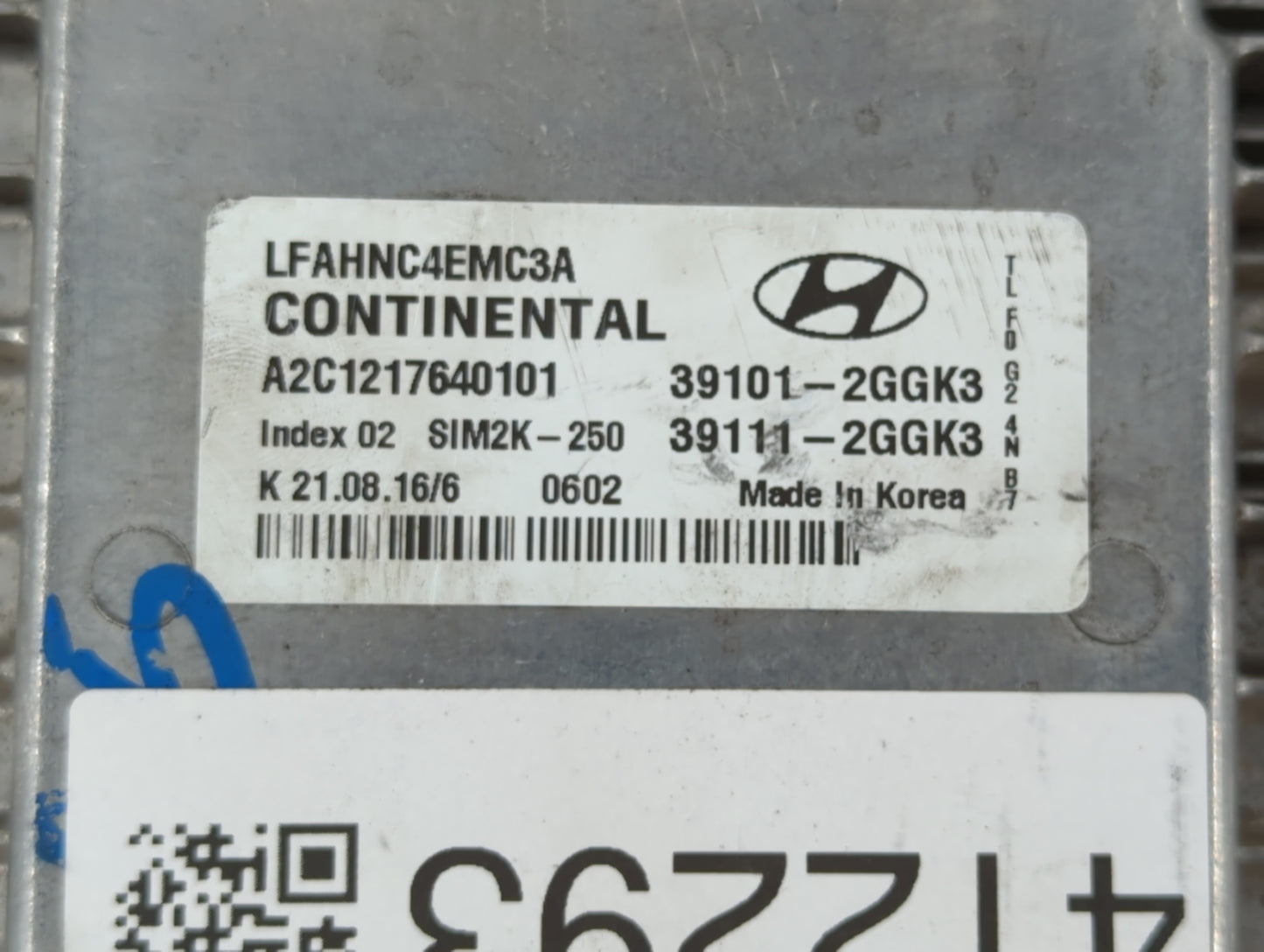 2015-2017 Hyundai Sonata PCM Engine Control Computer ECU ECM PCU OEM P/N:39101-2GGL1 39111-2GGL3 Fits Fits 2015 2016 2017 OE