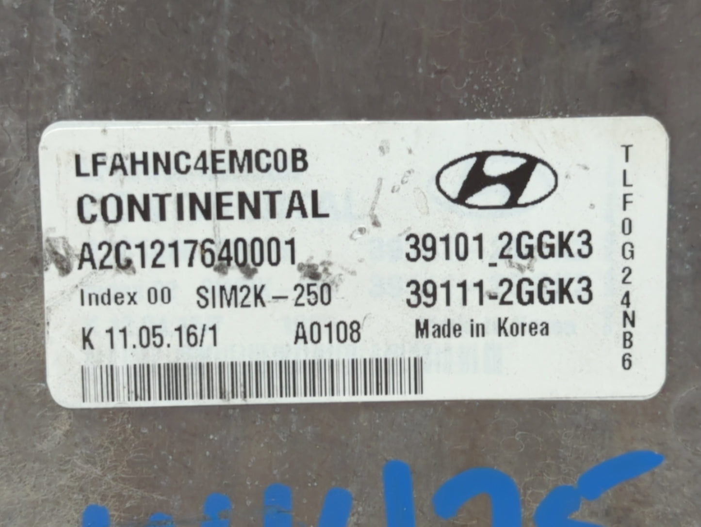 2015-2017 Hyundai Sonata PCM Engine Control Computer ECU ECM PCU OEM P/N:39101-2GGL1 39111-2GGL3 Fits Fits 2015 2016 2017 OE
