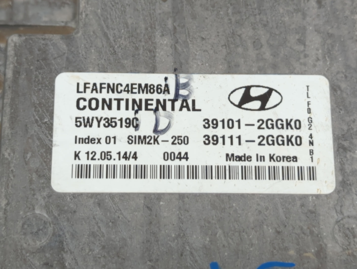 2015-2017 Hyundai Sonata PCM Engine Control Computer ECU ECM PCU OEM P/N:39101-2GGL1 39111-2GGL3 Fits Fits 2015 2016 2017 OE