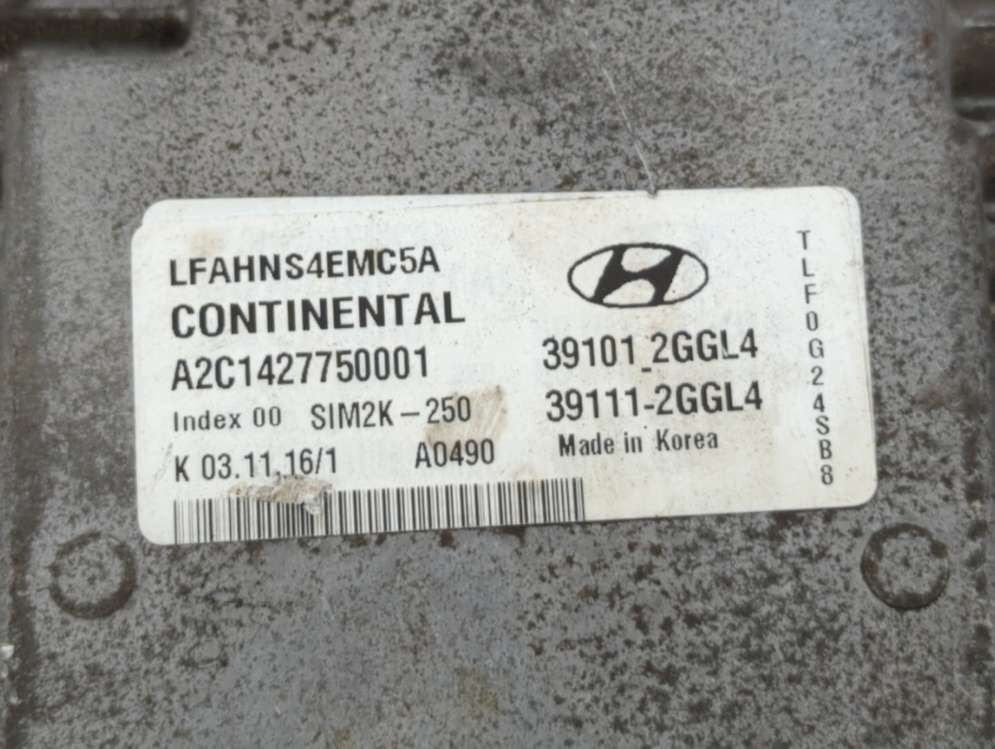 2015-2017 Hyundai Sonata PCM Engine Control Computer ECU ECM PCU OEM P/N:39101-2GGL1 39111-2GGL3 Fits Fits 2015 2016 2017 OE
