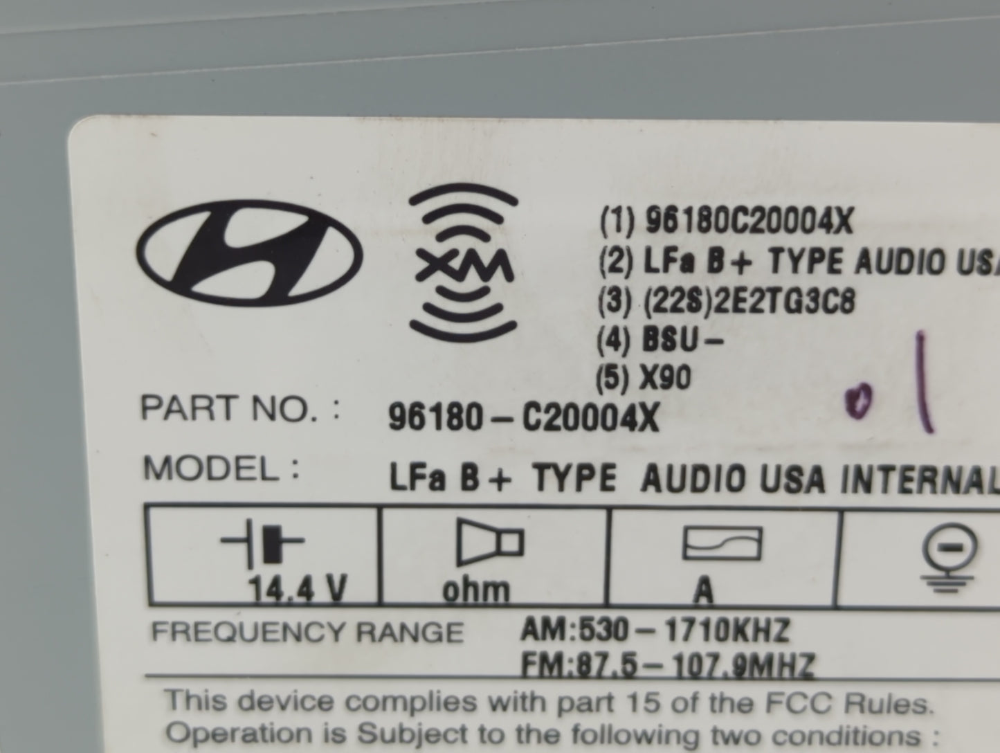 Hyundai Sonata Am Fm Cd Player Radio Receiver - Oemusedautoparts1.com