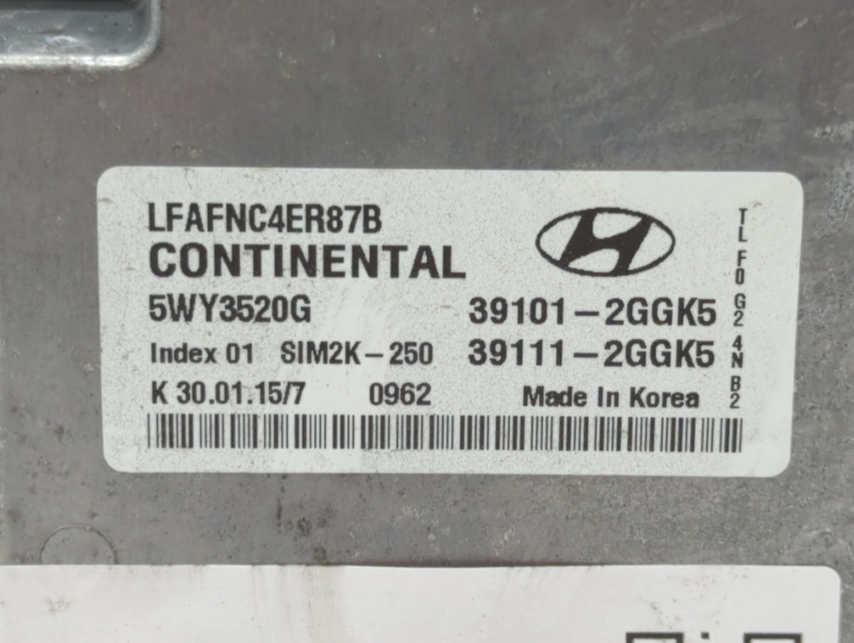 2015-2017 Hyundai Sonata PCM Engine Control Computer ECU ECM PCU OEM P/N:39111-2GGK5 39101-2GGK5, 39111-2GGK6 Fits 2015 2016