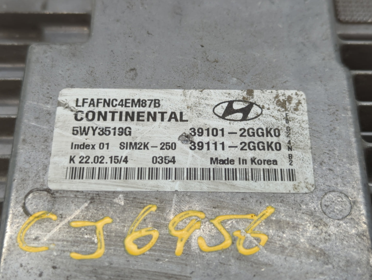 2015-2017 Hyundai Sonata PCM Engine Control Computer ECU ECM PCU OEM P/N:39101-2GGL1 39111-2GGL3 Fits Fits 2015 2016 2017 OE