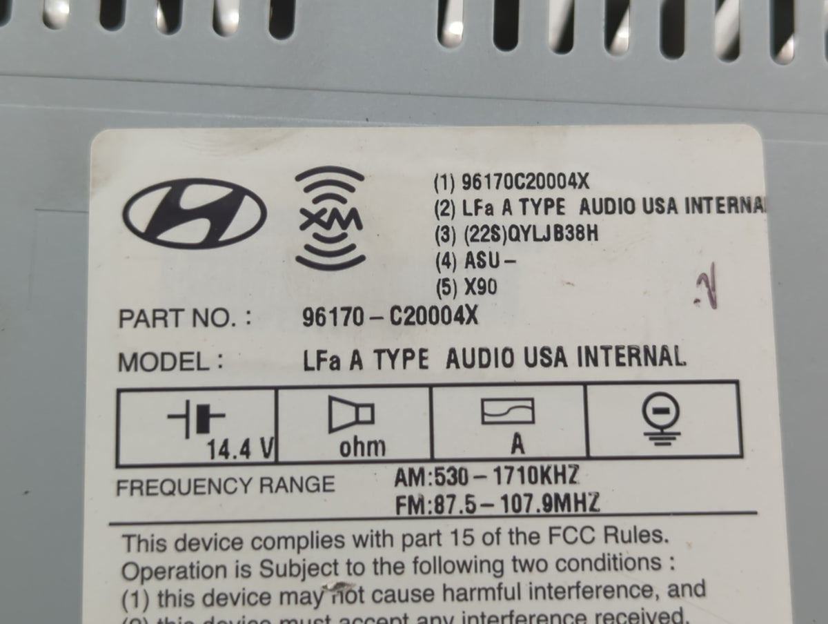 2015-2015 Hyundai Sonata Am Fm Cd Player Radio Receiver 458982 - Oemusedautoparts1.com