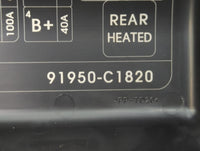 2015 Hyundai Sonata Fusebox Fuse Box Panel Relay Module P/N:91950-C1820 Fits OEM Used Auto Parts - Oemusedautoparts1.com