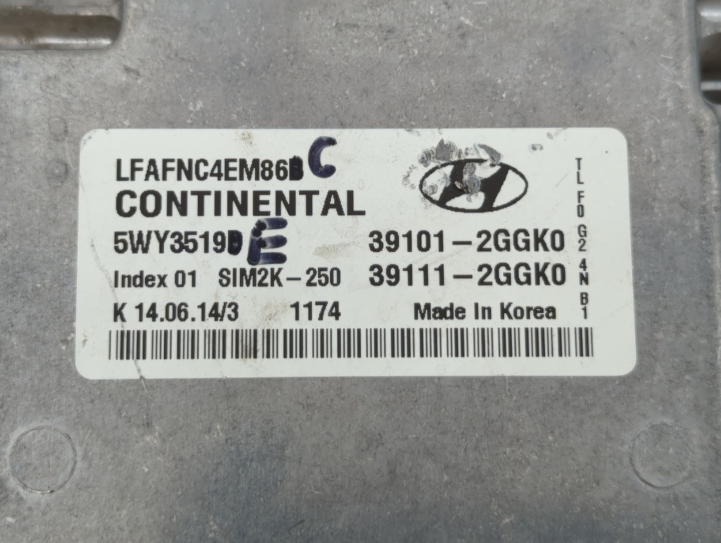 2015-2017 Hyundai Sonata PCM Engine Control Computer ECU ECM PCU OEM P/N:39111-2GGL3 39101-2GGL3 Fits Fits 2015 2016 2017 OE