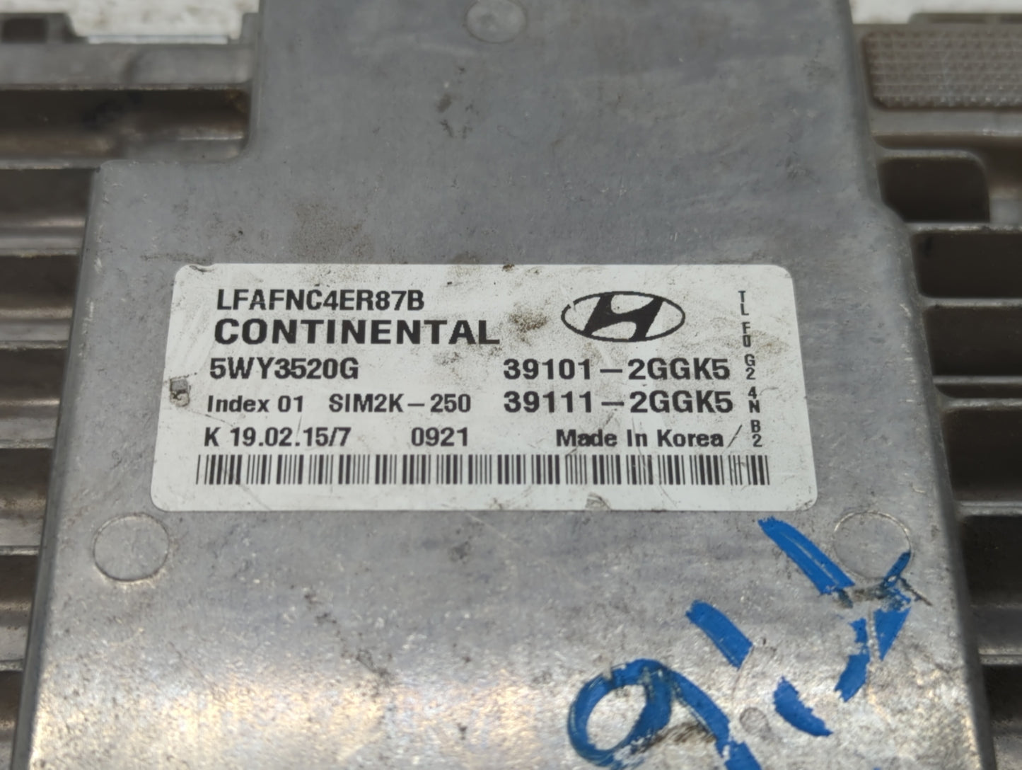 2015-2017 Hyundai Sonata PCM Engine Control Computer ECU ECM PCU OEM P/N:39111-2GGK5 39101-2GGK5 Fits Fits 2015 2016 2017 OE