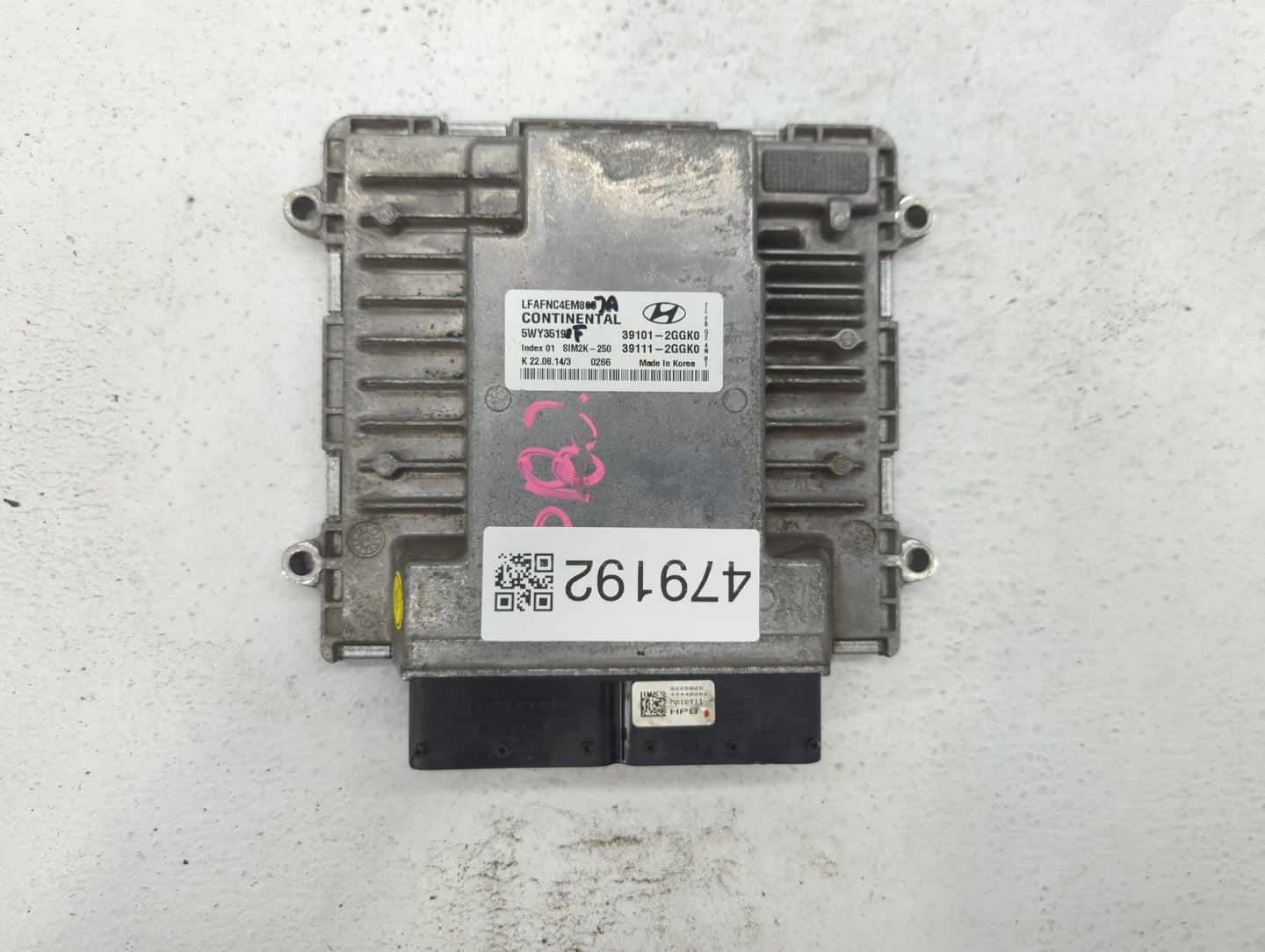 2015-2017 Hyundai Sonata PCM Engine Control Computer ECU ECM PCU OEM P/N:39111-2GGK0 39101-2GGK0 Fits Fits 2015 2016 2017 OE