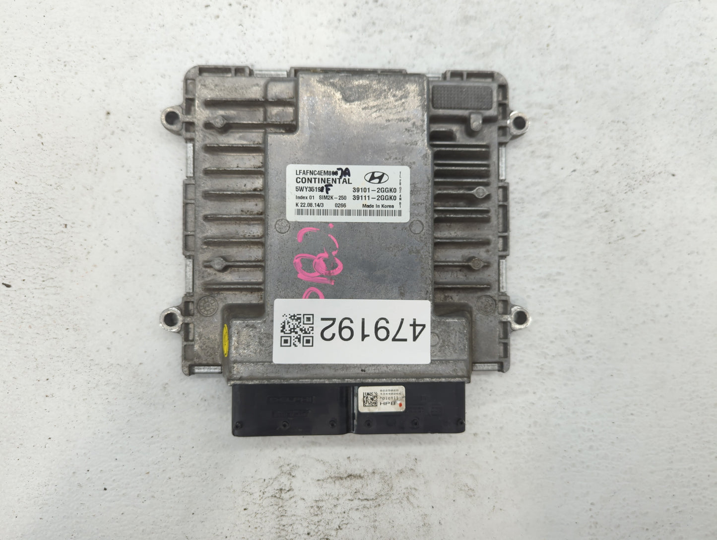 2015-2017 Hyundai Sonata PCM Engine Control Computer ECU ECM PCU OEM P/N:39111-2GGK0 39101-2GGK0 Fits Fits 2015 2016 2017 OE