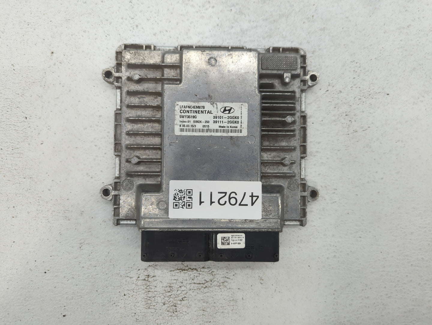 2015-2017 Hyundai Sonata PCM Engine Control Computer ECU ECM PCU OEM P/N:39111-2GGL3 39101-2GGL3 Fits Fits 2015 2016 2017 OE