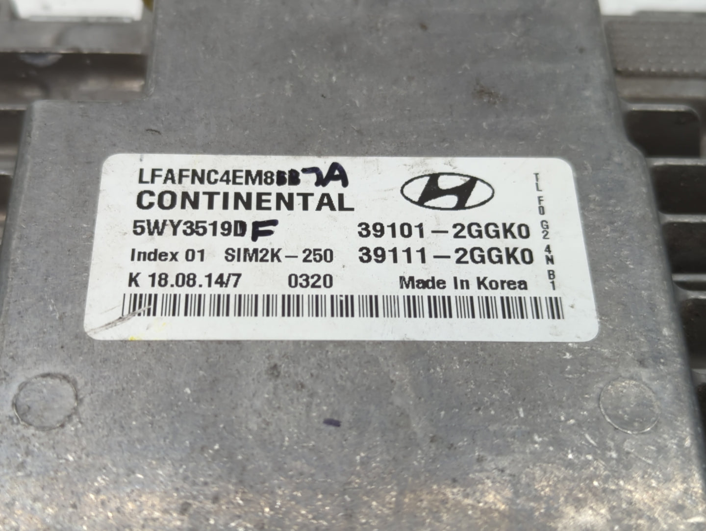 2015-2017 Hyundai Sonata PCM Engine Control Computer ECU ECM PCU OEM P/N:39111-2GGL3 39101-2GGL3 Fits Fits 2015 2016 2017 OE