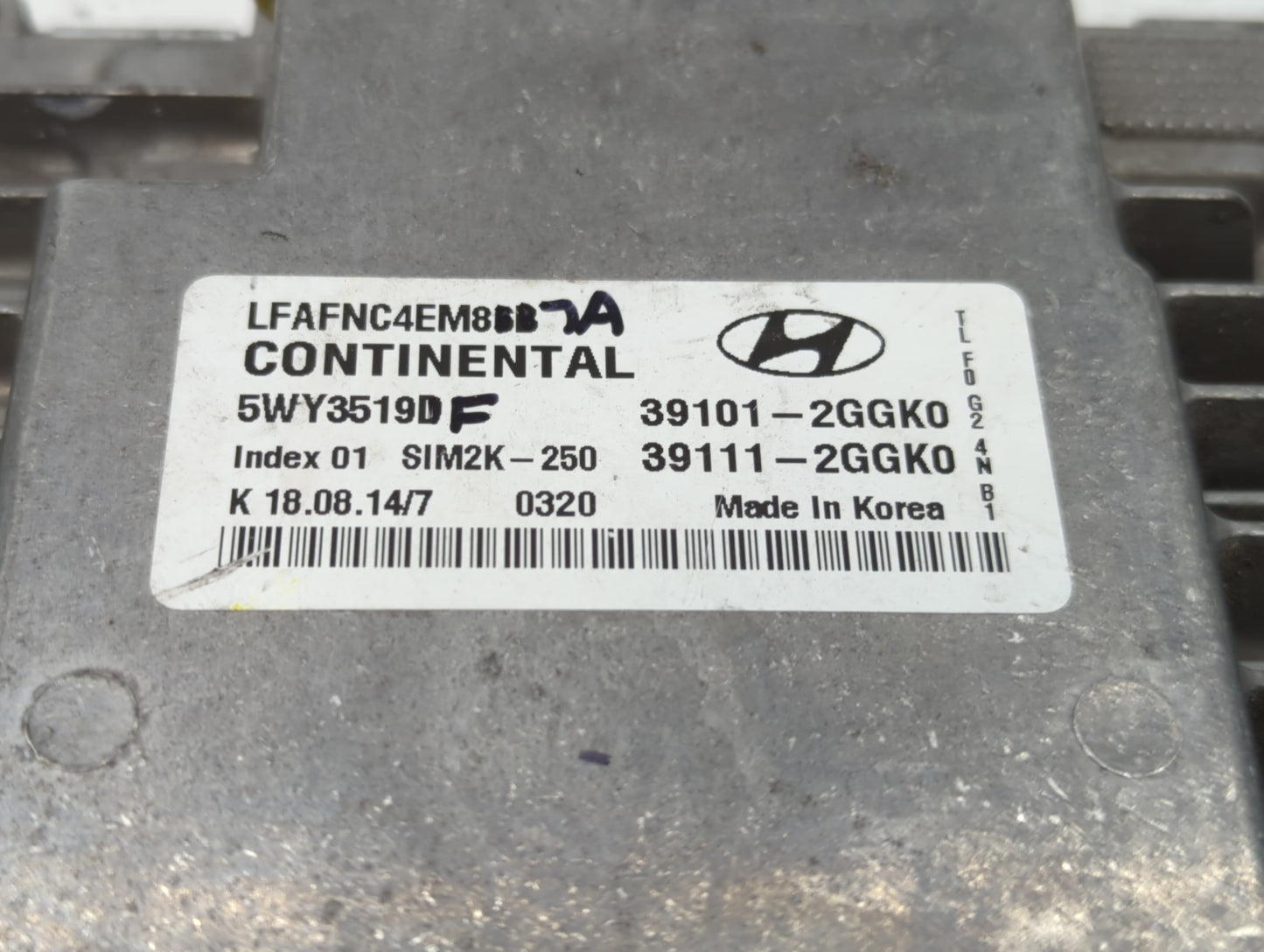 2015-2017 Hyundai Sonata PCM Engine Control Computer ECU ECM PCU OEM P/N:39111-2GGL3 39101-2GGL3 Fits Fits 2015 2016 2017 OE