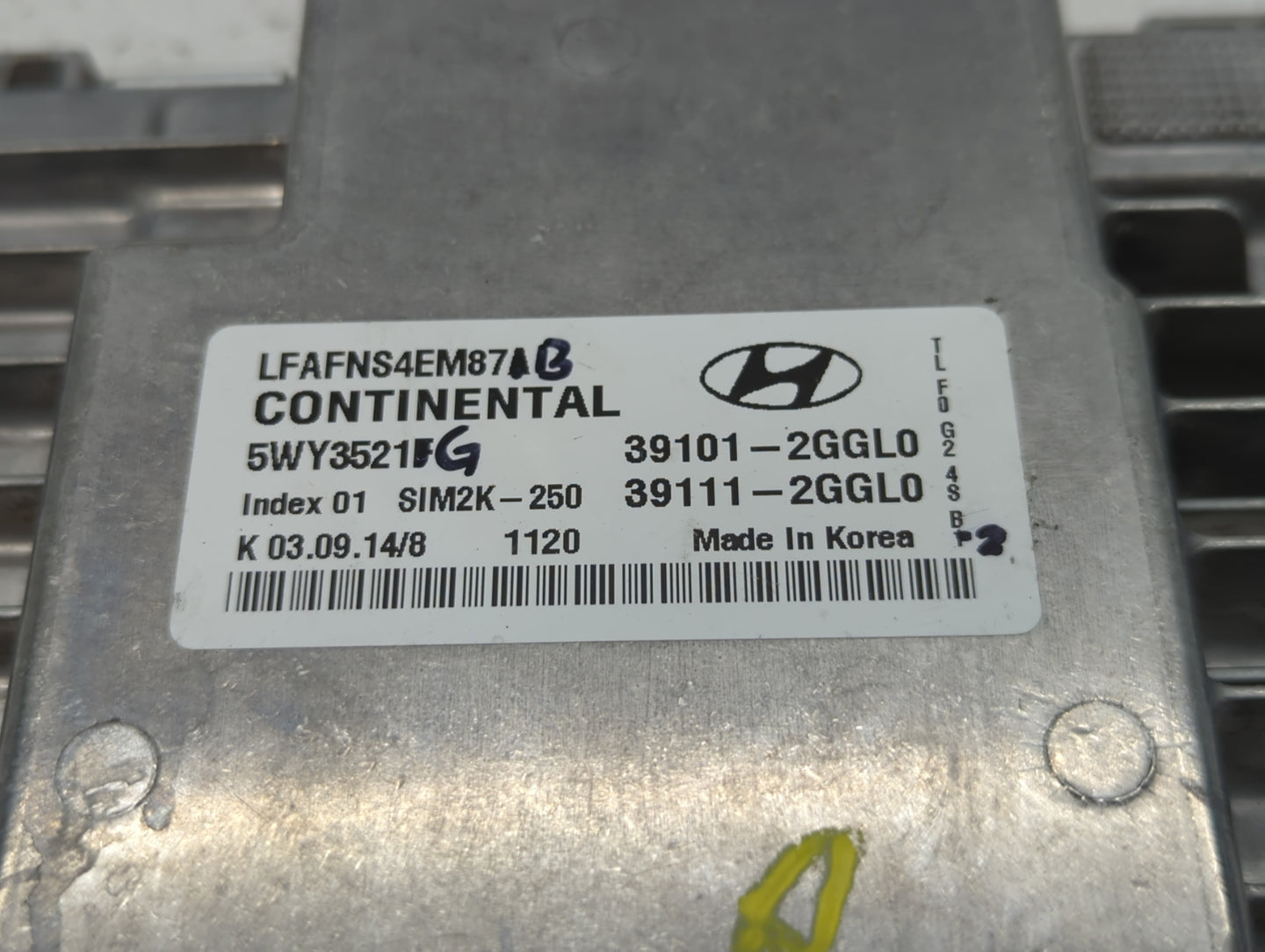 2015-2017 Hyundai Sonata PCM Engine Control Computer ECU ECM PCU OEM P/N:39111-2GGL0 39101-2GGL0 Fits Fits 2015 2016 2017 OE