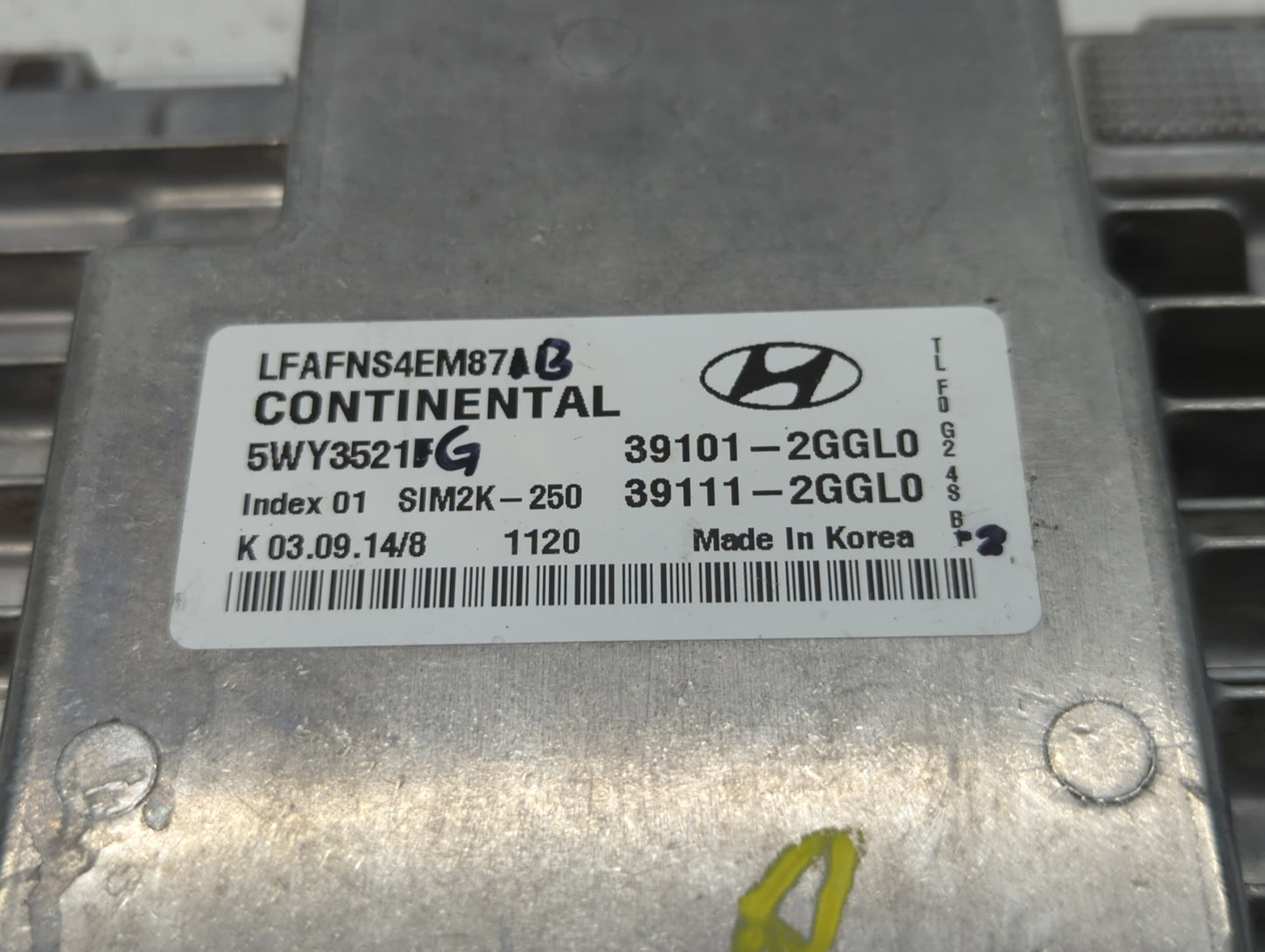 2015-2017 Hyundai Sonata PCM Engine Control Computer ECU ECM PCU OEM P/N:39111-2GGL0 39101-2GGL0 Fits Fits 2015 2016 2017 OE