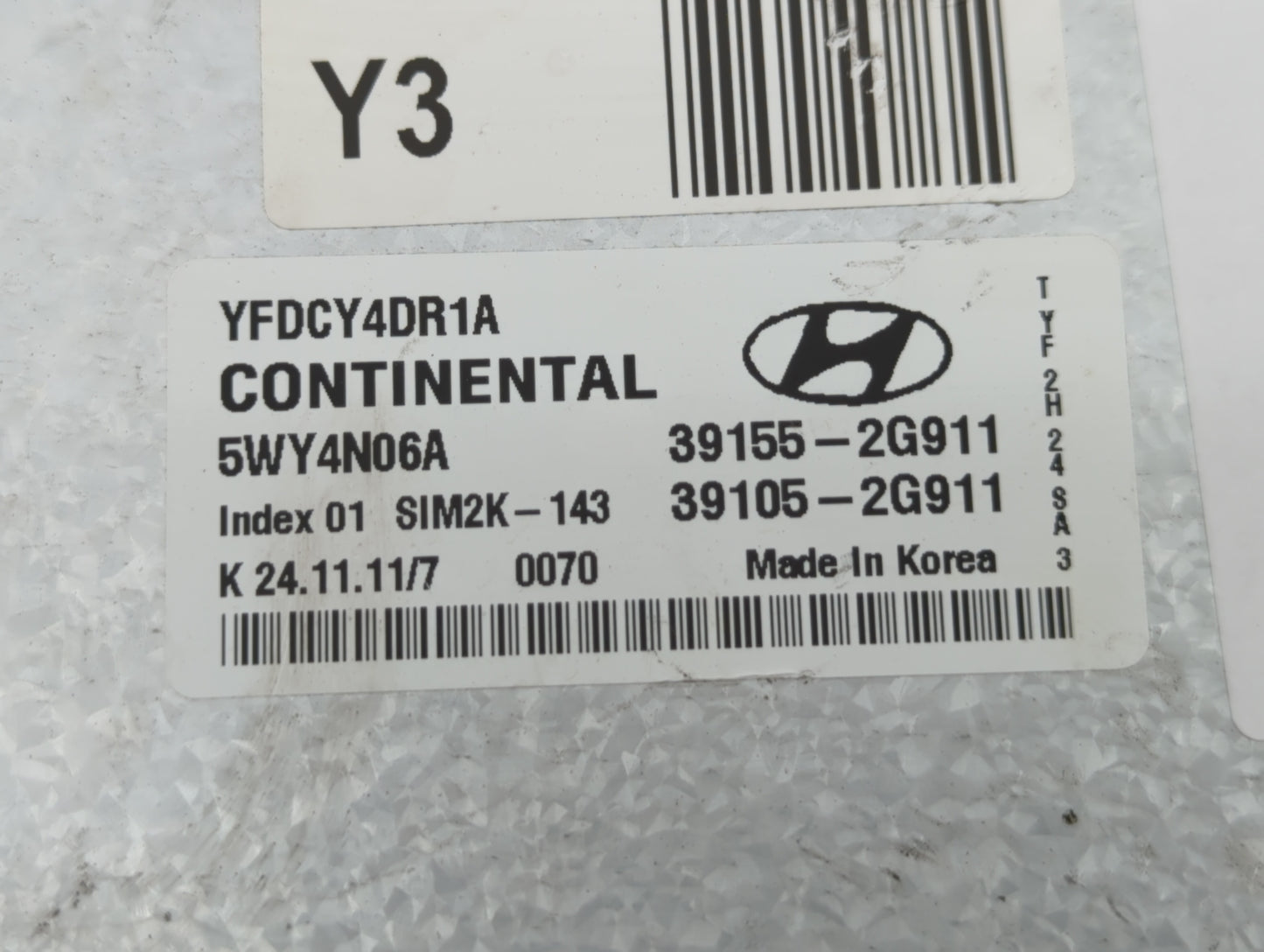 2011-2015 Hyundai Sonata PCM Engine Control Computer ECU ECM PCU OEM P/N:39105-2G911 39155-2G911 Fits OEM Used Auto Parts - 