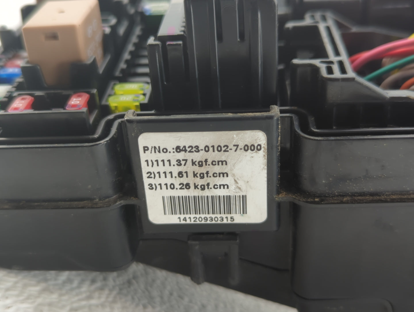 2015 Hyundai Sonata Fusebox Fuse Box Panel Relay Module P/N:6423-0102 Fits OEM Used Auto Parts - Oemusedautoparts1.com
