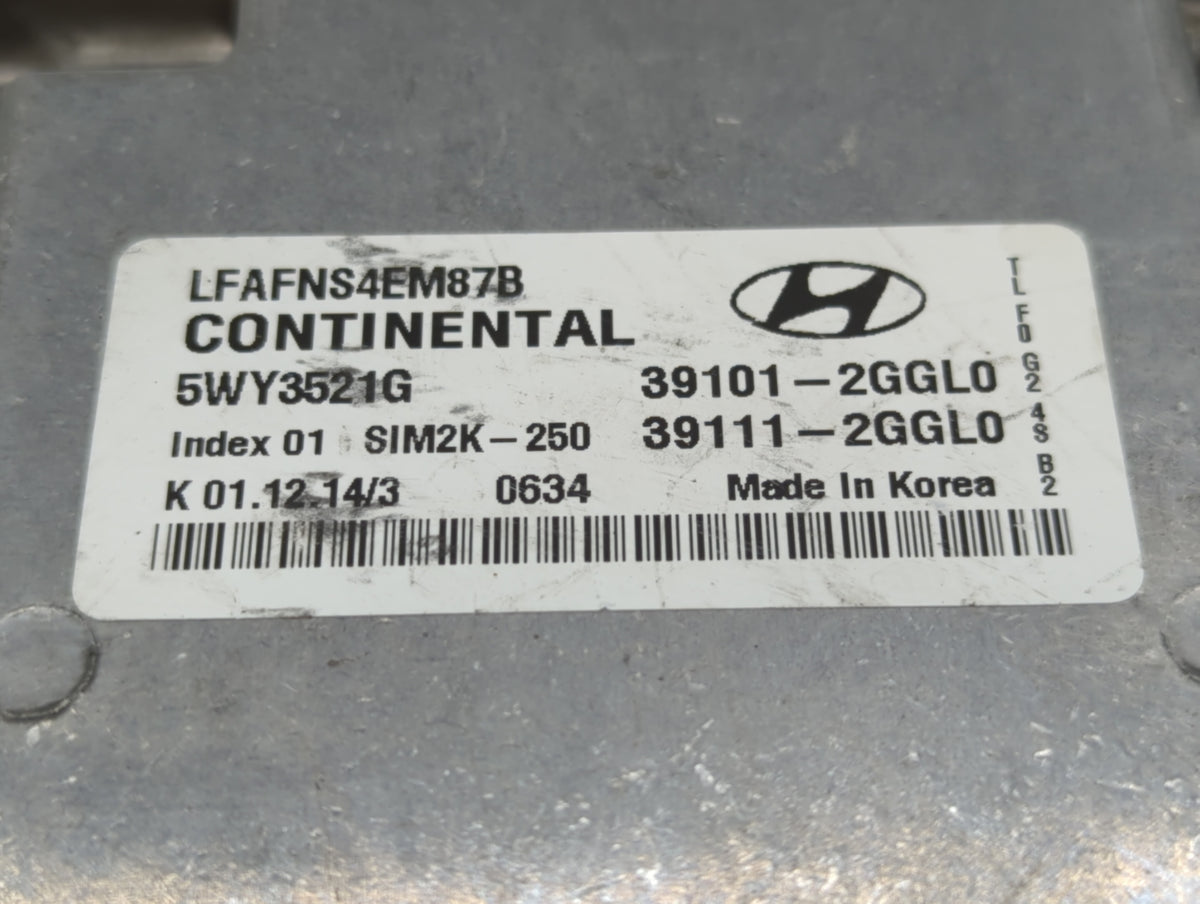 2015-2017 Hyundai Sonata PCM Engine Control Computer ECU ECM PCU OEM P/N:39111-2GGL0 39101-2GGL0 Fits 2015 2016 2017 OEM Use