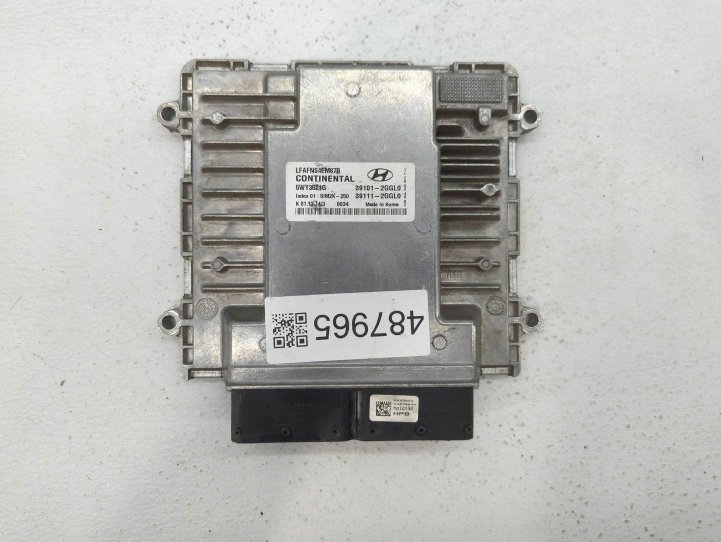 2015-2017 Hyundai Sonata PCM Engine Control Computer ECU ECM PCU OEM P/N:39111-2GGL0 39101-2GGL0 Fits Fits 2015 2016 2017 OE