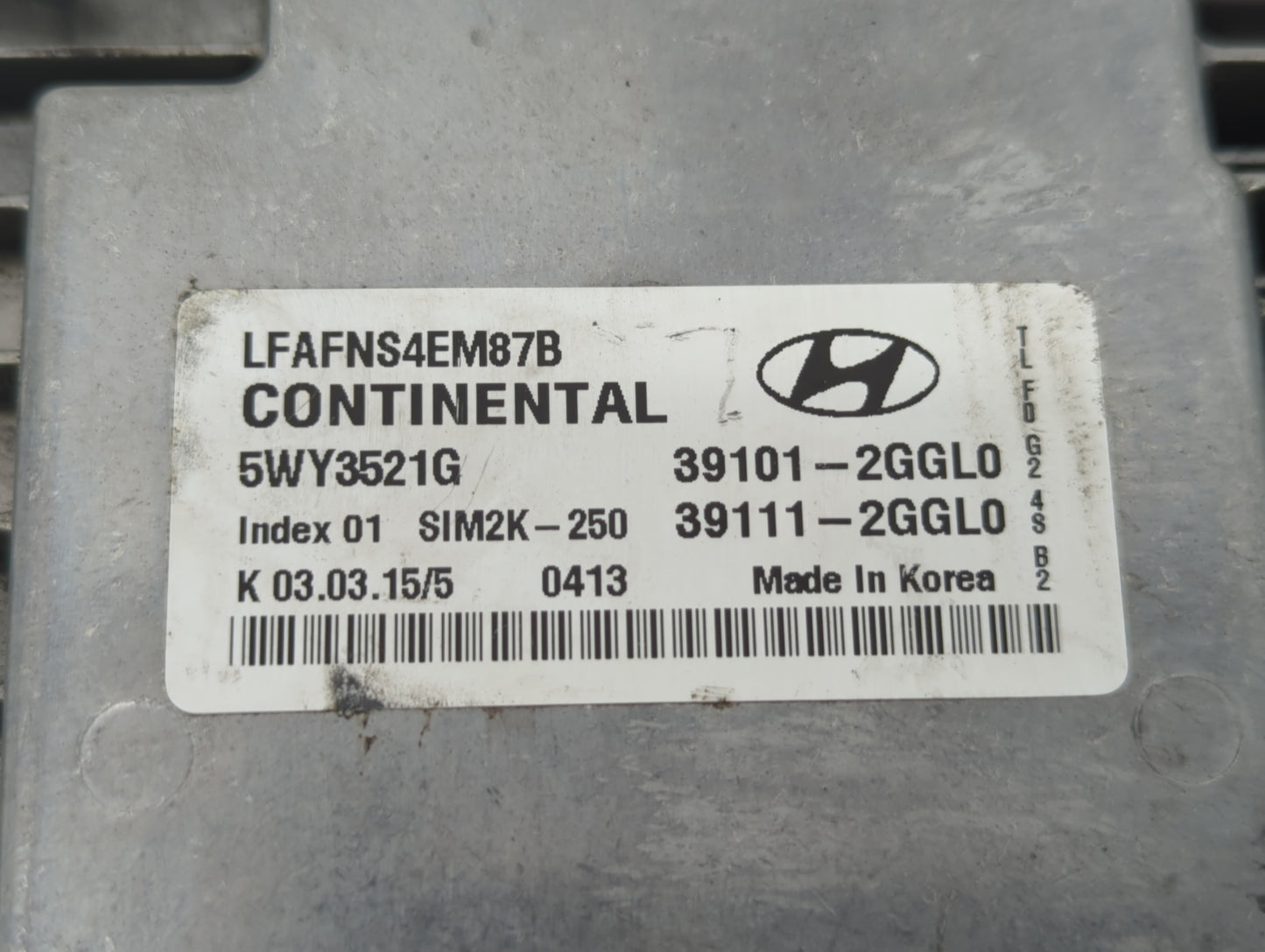 2015-2017 Hyundai Sonata PCM Engine Control Computer ECU ECM PCU OEM P/N:39111-2GGL0 39101-2GGL0 Fits Fits 2015 2016 2017 OE