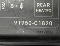 2016-2017 Hyundai Sonata Fusebox Fuse Box Panel Relay Module P/N:91200C2010LA 91950-C1820, 91271C2050LB Fits Fits 2016 2017 