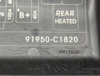 2016-2017 Hyundai Sonata Fusebox Fuse Box Panel Relay Module P/N:91200C2010LA 91950-C1820, 91271C2050LB Fits Fits 2016 2017 