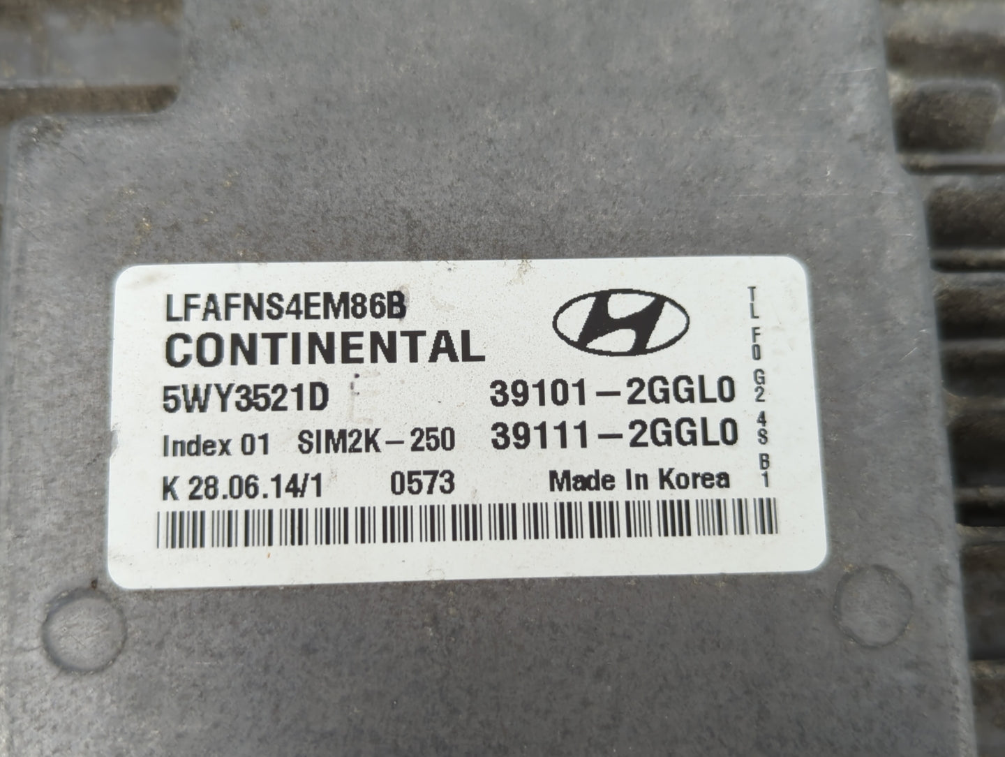 2015-2017 Hyundai Sonata PCM Engine Control Computer ECU ECM PCU OEM P/N:39111-2GGL0 39101-2GGL0 Fits Fits 2015 2016 2017 OE