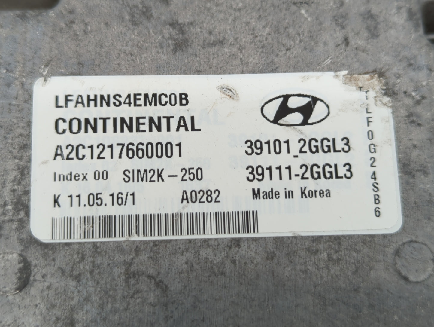 2015-2017 Hyundai Sonata PCM Engine Control Computer ECU ECM PCU OEM P/N:39111-2GGL0 39101-2GGL0 Fits Fits 2015 2016 2017 OE