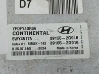 2011-2015 Hyundai Sonata PCM Engine Control Computer ECU ECM PCU OEM P/N:39105-2G916 39155-2G916 Fits OEM Used Auto Parts - 