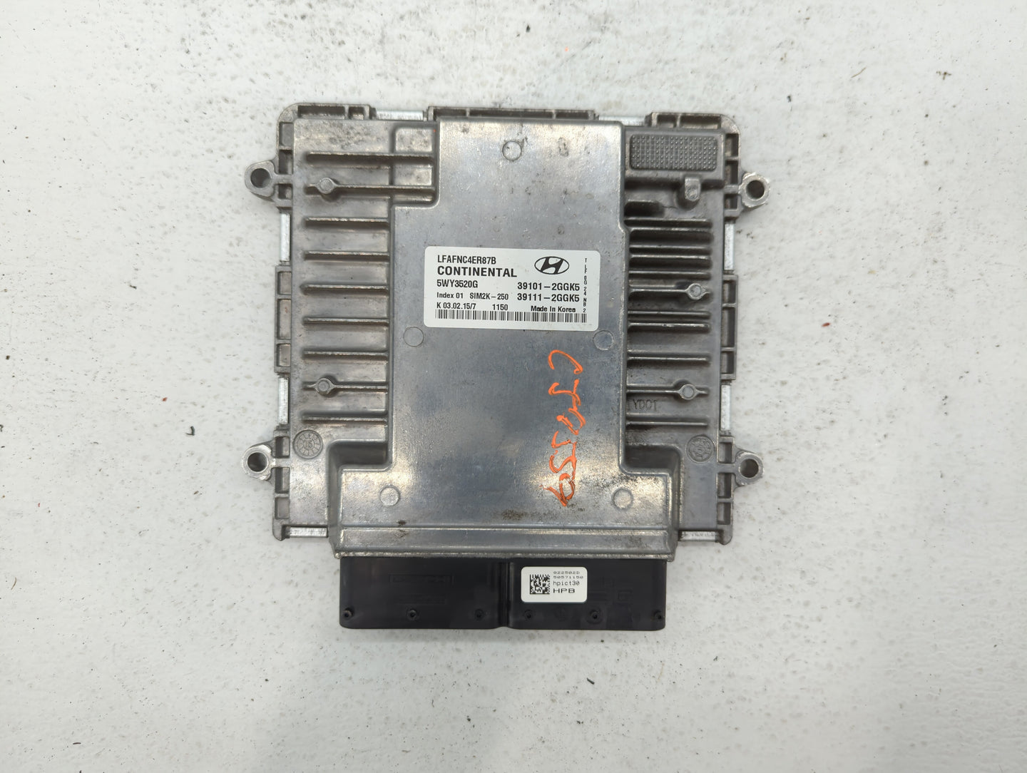 2015-2017 Hyundai Sonata PCM Engine Control Computer ECU ECM PCU OEM P/N:39111-2GGK8 39101-2GGK8 Fits Fits 2015 2016 2017 OE