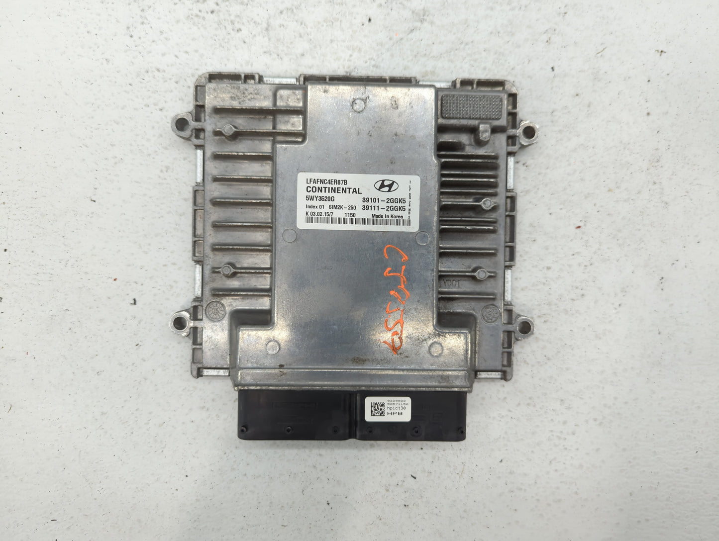 2015-2017 Hyundai Sonata PCM Engine Control Computer ECU ECM PCU OEM P/N:39111-2GGK8 39101-2GGK8 Fits Fits 2015 2016 2017 OE