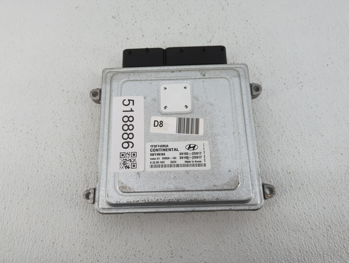2011-2015 Hyundai Sonata PCM Engine Control Computer ECU ECM PCU OEM P/N:39105-2G917 39155-2G917 Fits OEM Used Auto Parts - 