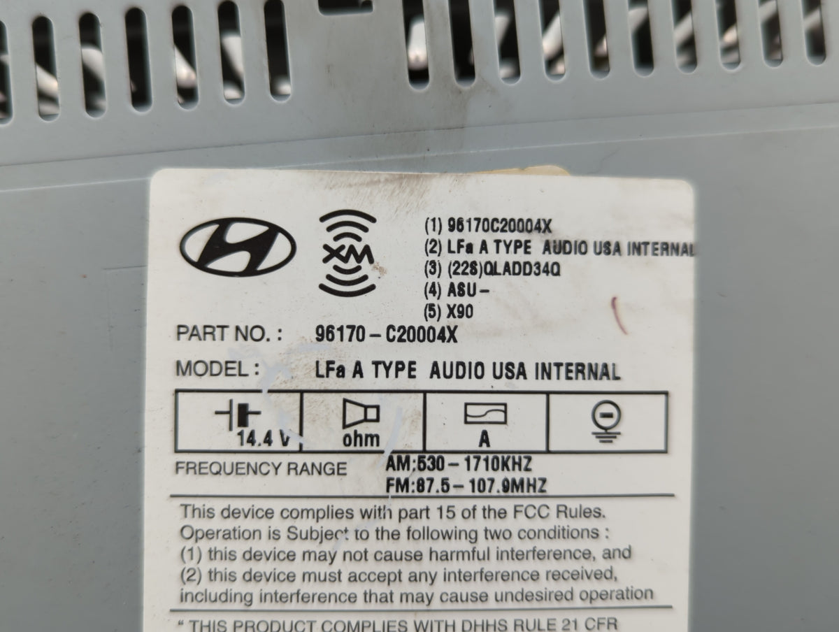 2015-2017 Hyundai Sonata Am Fm Cd Player Radio Receiver 520192 - Oemusedautoparts1.com