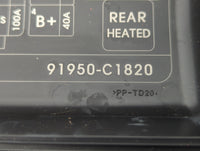 2015 Hyundai Sonata Fusebox Fuse Box Panel Relay Module P/N:91950-C1820 91200-C2010 Fits OEM Used Auto Parts - Oemusedautopa