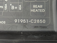 2015 Hyundai Sonata Fusebox Fuse Box Panel Relay Module P/N:91951-C2850 91950-C1820 Fits OEM Used Auto Parts - Oemusedautopa