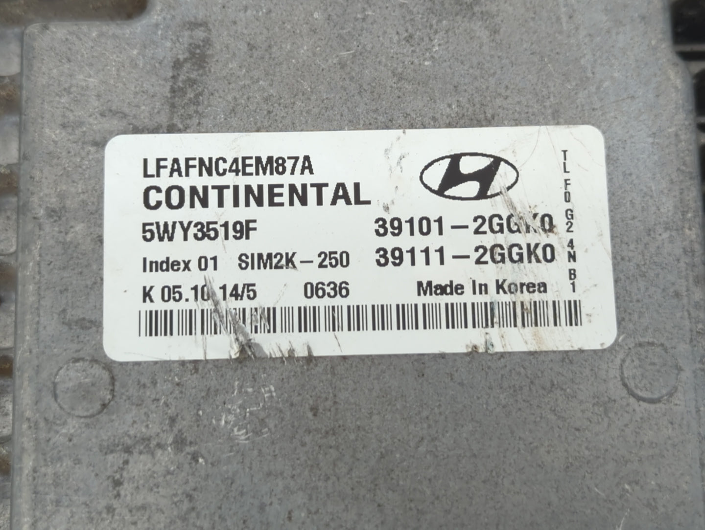 2015-2017 Hyundai Sonata PCM Engine Control Computer ECU ECM PCU OEM P/N:39111-2GGK0 39101-2GGK0 Fits Fits 2015 2016 2017 OE