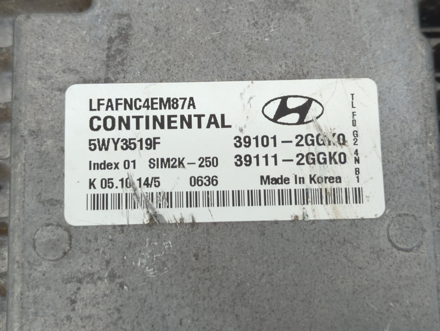 2015-2017 Hyundai Sonata PCM Engine Control Computer ECU ECM PCU OEM P/N:39111-2GGK0 39101-2GGK0 Fits Fits 2015 2016 2017 OE