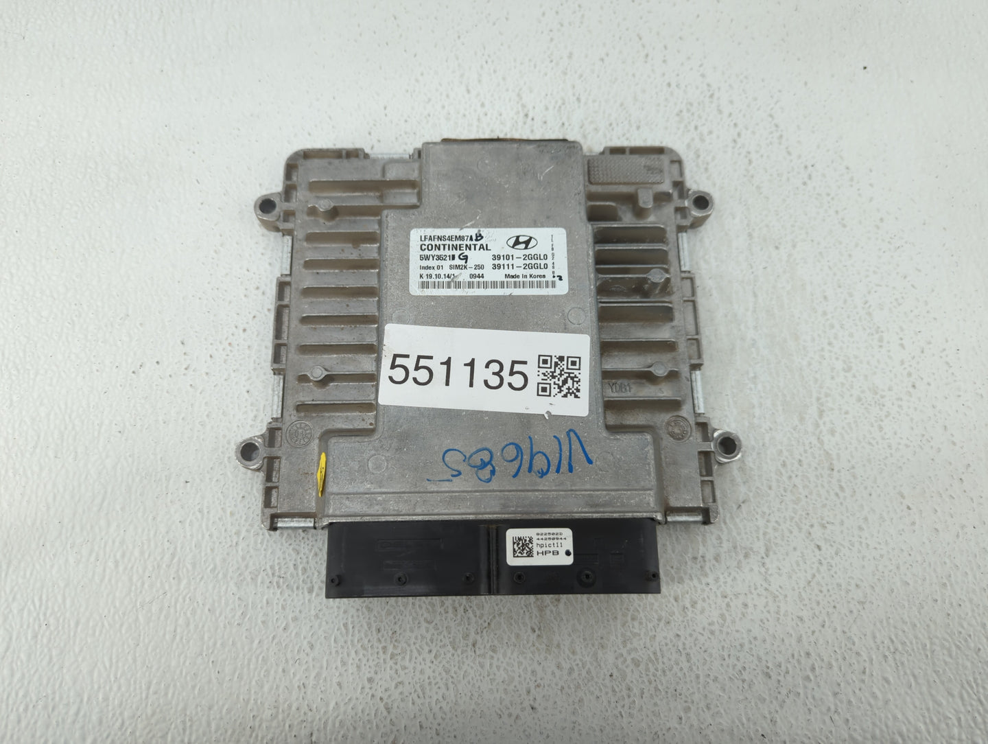 2015-2017 Hyundai Sonata PCM Engine Control Computer ECU ECM PCU OEM P/N:39101-2GGL0 Fits Fits 2015 2016 2017 OEM Used Auto 