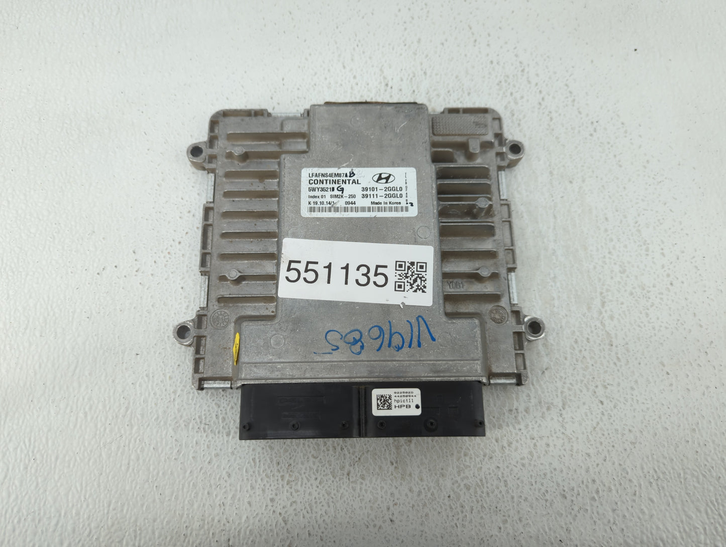 2015-2017 Hyundai Sonata PCM Engine Control Computer ECU ECM PCU OEM P/N:39101-2GGL0 Fits Fits 2015 2016 2017 OEM Used Auto 