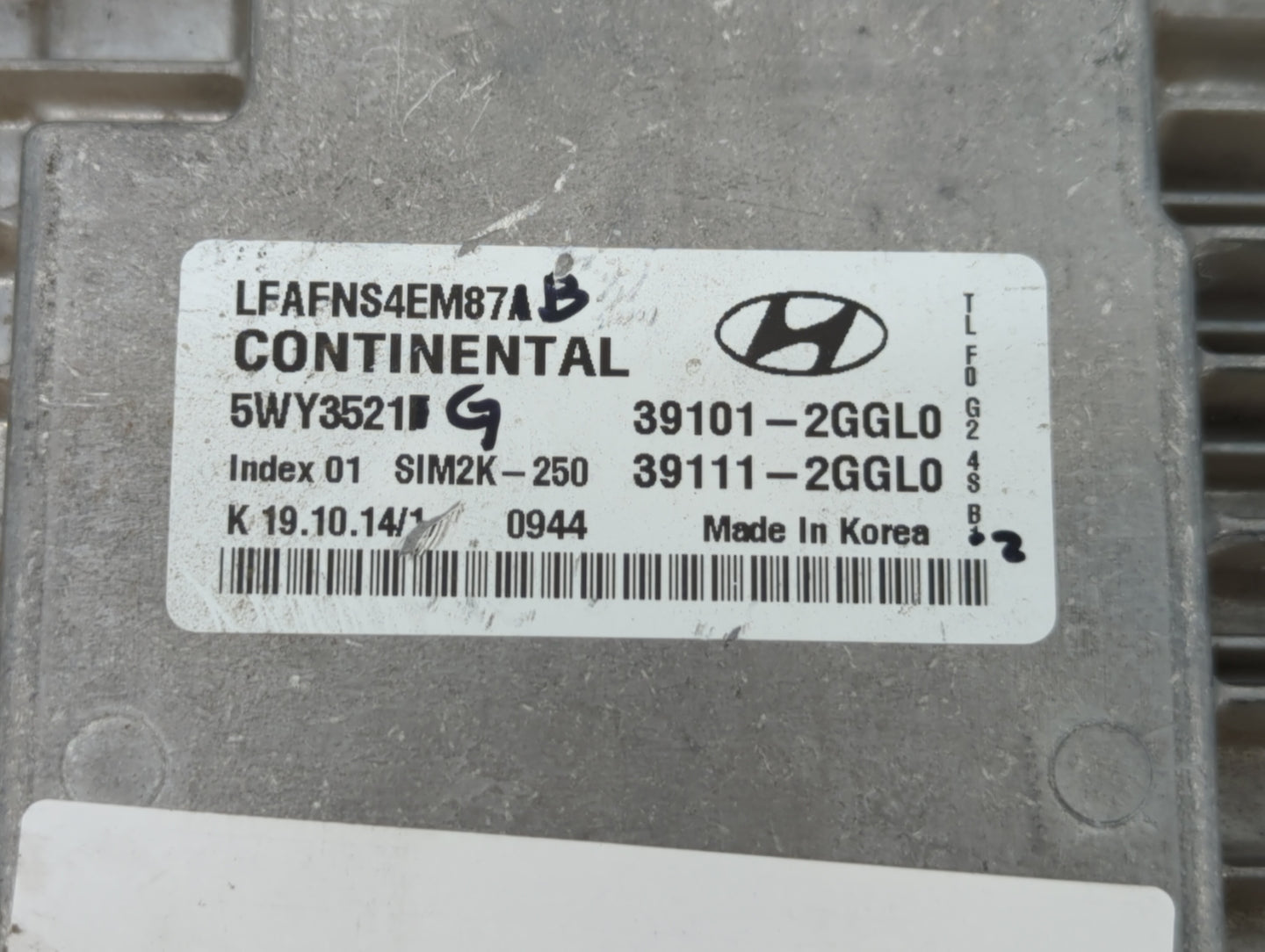 2015-2017 Hyundai Sonata PCM Engine Control Computer ECU ECM PCU OEM P/N:39101-2GGL0 Fits Fits 2015 2016 2017 OEM Used Auto 