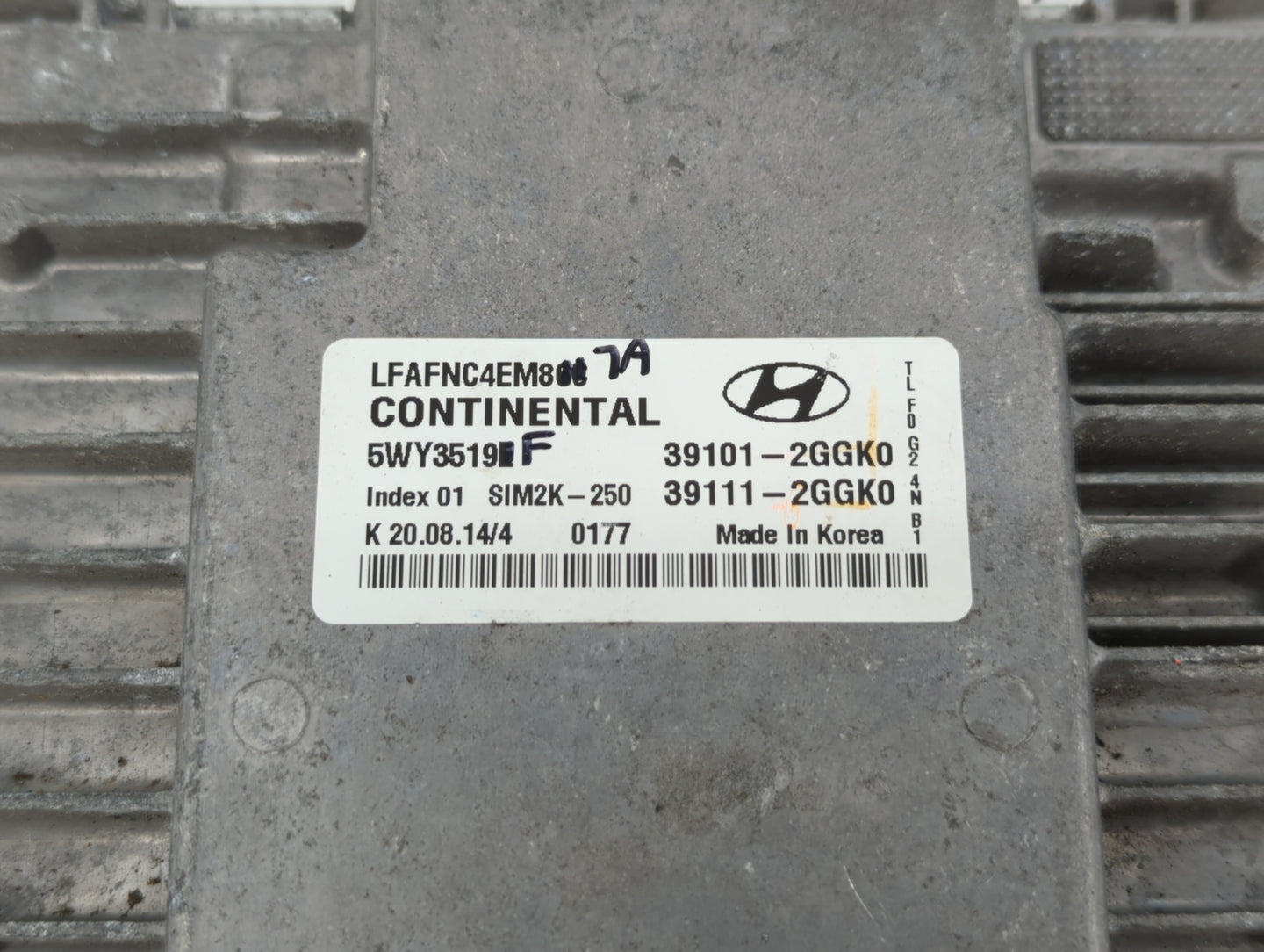 2015-2017 Hyundai Sonata PCM Engine Control Computer ECU ECM PCU OEM P/N:39101-2GGK0 Fits Fits 2015 2016 2017 OEM Used Auto 