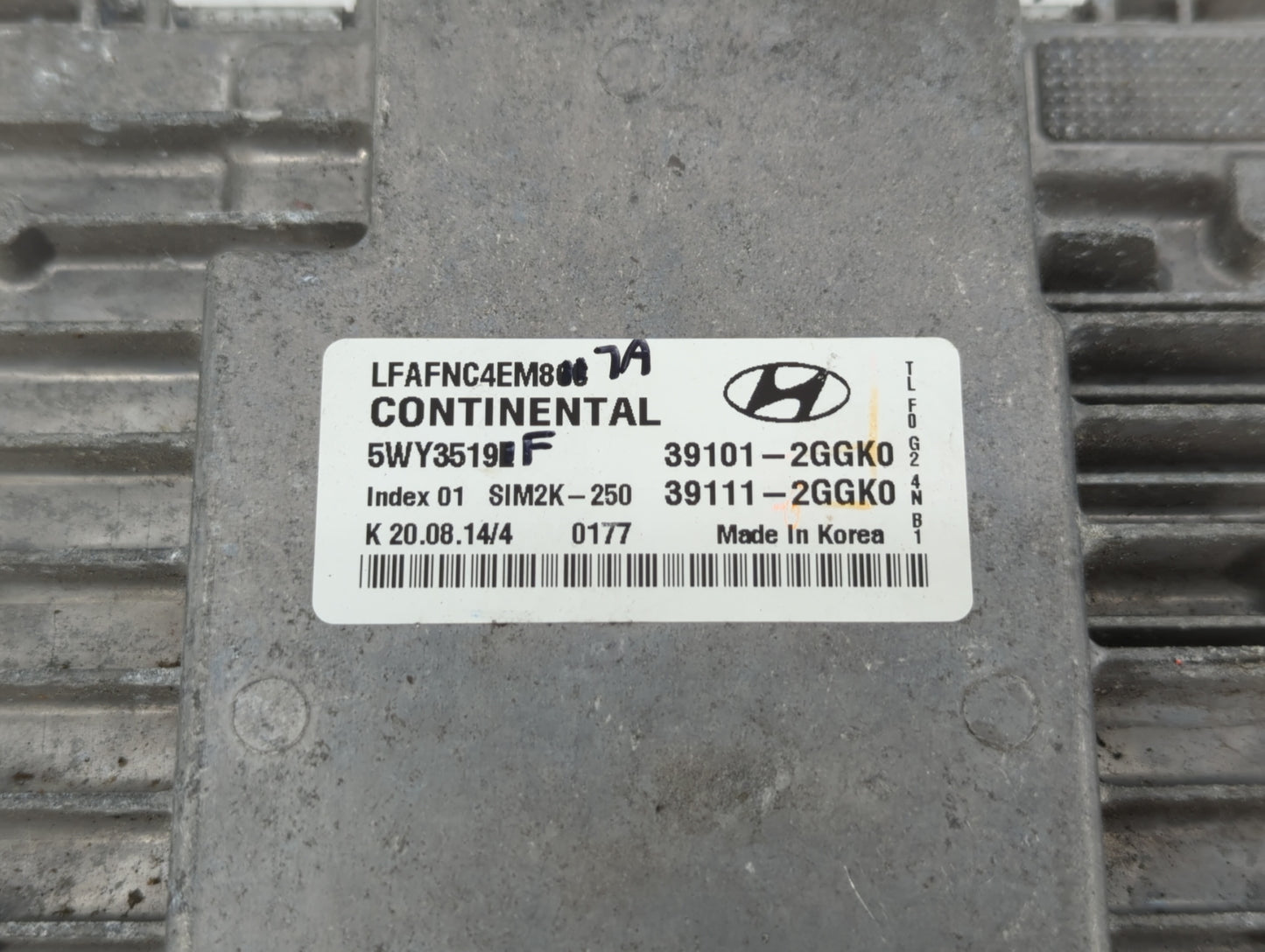 2015-2017 Hyundai Sonata PCM Engine Control Computer ECU ECM PCU OEM P/N:39101-2GGK0 Fits Fits 2015 2016 2017 OEM Used Auto 