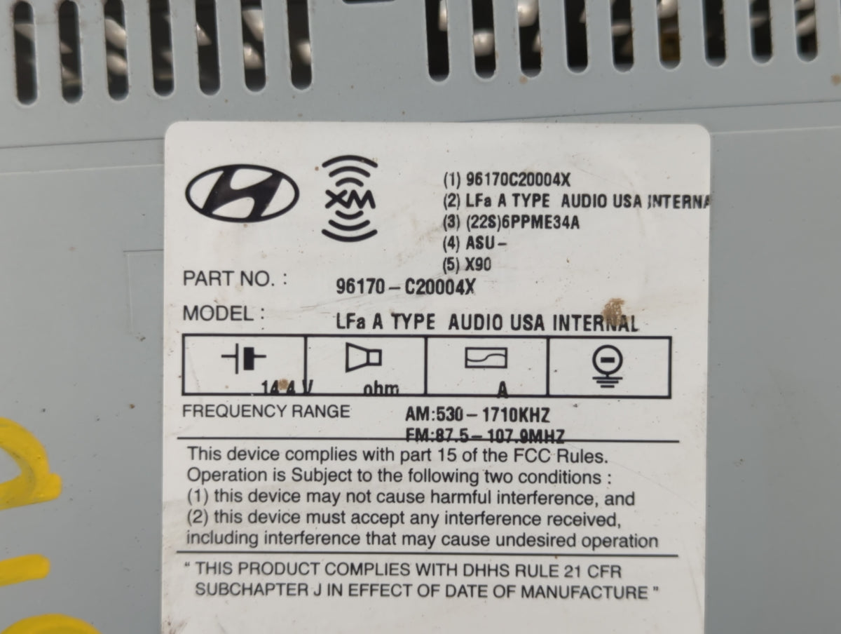 2015-2015 Hyundai Sonata Am Fm Cd Player Radio Receiver 582131 - Oemusedautoparts1.com