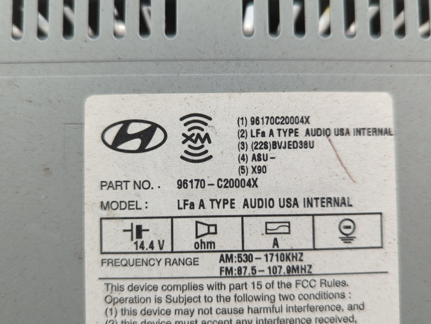 2015-2015 Hyundai Sonata Am Fm Cd Player Radio Receiver - Oemusedautoparts1.com