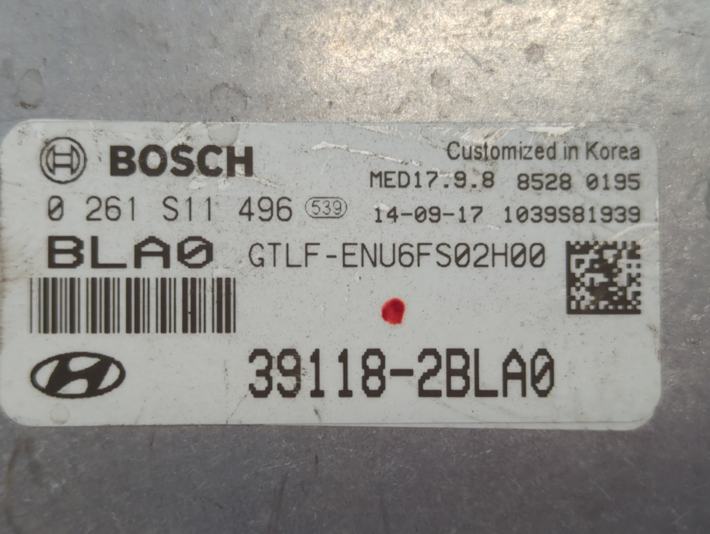 2015-2017 Hyundai Sonata PCM Engine Control Computer ECU ECM PCU OEM P/N:0 261 S11 496 BSW-MED11798 Fits Fits 2015 2016 2017