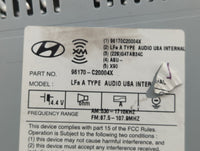 2015 Hyundai Sonata Radio AM FM Cd Player Receiver Replacement P/N:96170-C20004X Fits OEM Used Auto Parts - Oemusedautoparts