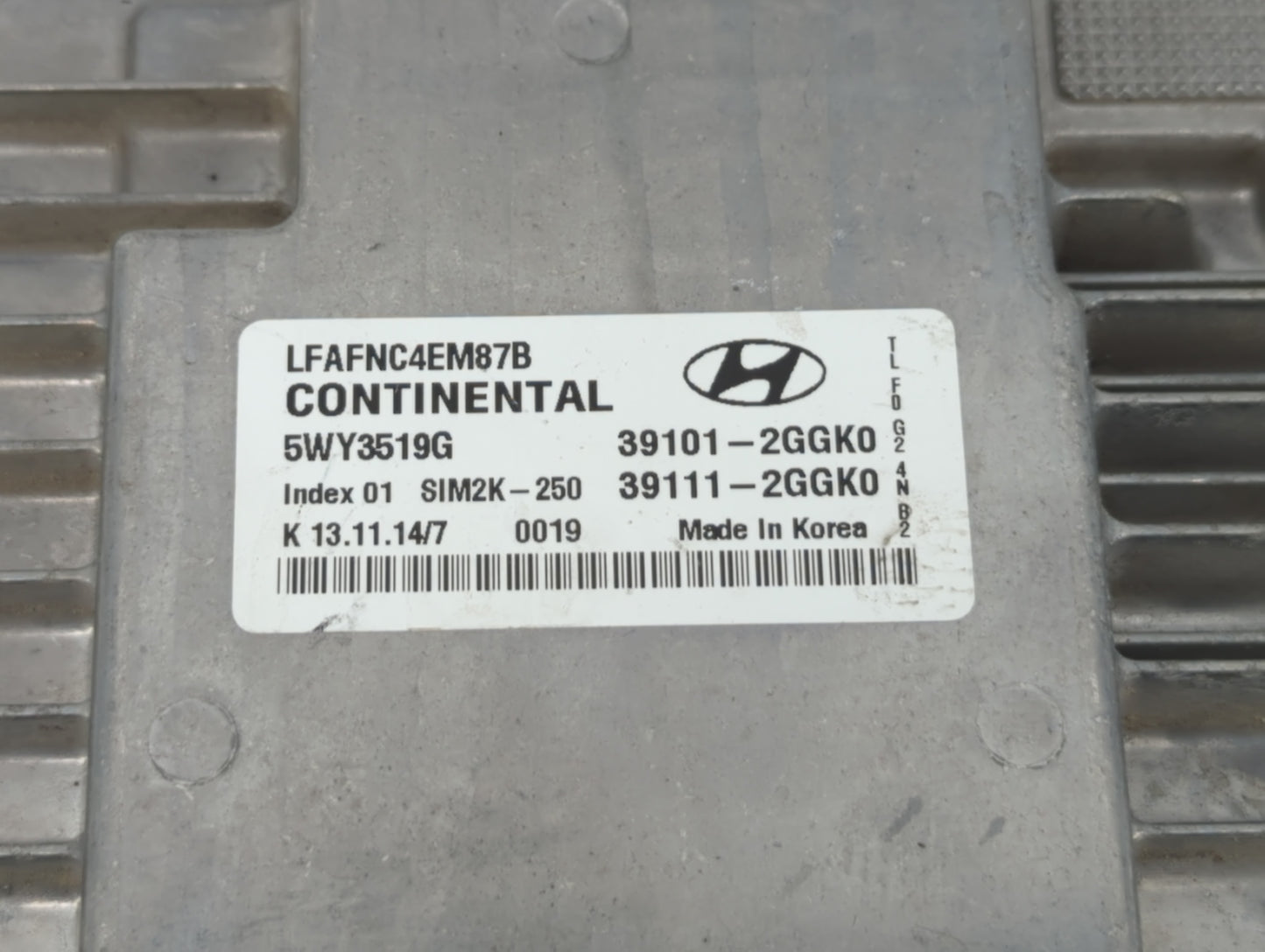 2015-2017 Hyundai Sonata PCM Engine Control Computer ECU ECM PCU OEM P/N:39101-2GGK0 Fits Fits 2015 2016 2017 OEM Used Auto 