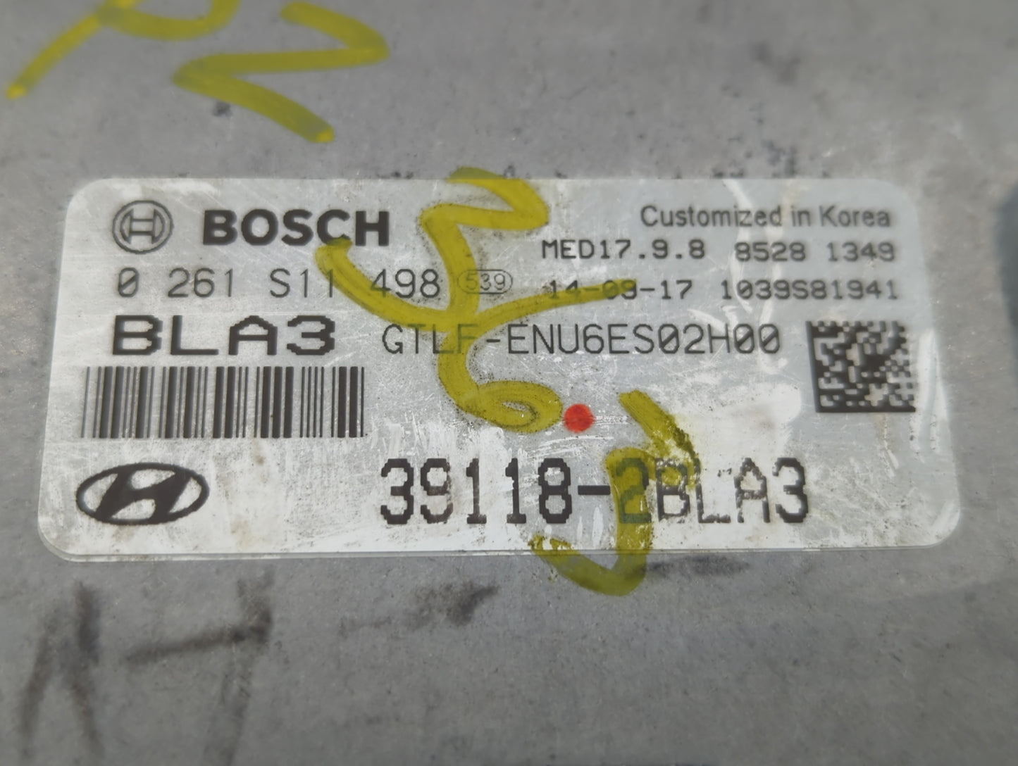 2015 Hyundai Sonata PCM Engine Control Computer ECU ECM PCU OEM P/N:39118-2BLA3 Fits OEM Used Auto Parts - Oemusedautoparts1