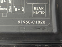 2015 Hyundai Sonata Fusebox Fuse Box Panel Relay Module P/N:91950-C1820 Fits OEM Used Auto Parts - Oemusedautoparts1.com