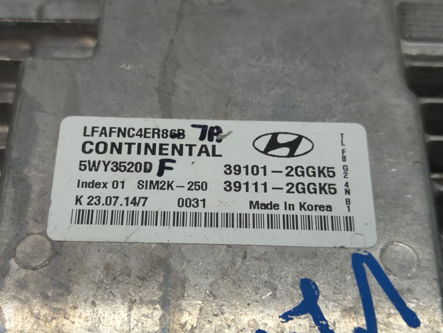 2015-2017 Hyundai Sonata PCM Engine Control Computer ECU ECM PCU OEM P/N:93111-2GGK5 39101-2GGK5 Fits Fits 2015 2016 2017 OE
